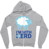i m with herd Zipper Hoodie