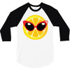 Lemon with Disco Glasses 3/4 Sleeve Shirt