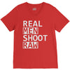 real men shoot raw V-Neck Tee