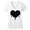 dripping heart melting heart Women's V-Neck T-Shirt