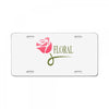 floral License Plate