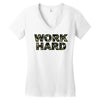Work Hard Women's V-Neck T-Shirt