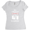 All i Need is Love A Camera Women's Triblend Scoop T-shirt