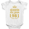 queens are born in 1981 Baby Bodysuit
