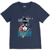 who loves husky V-Neck Tee