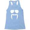 aviator sunglasses horseshoe fu manchu biker mustache Racerback Tank