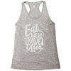 eat well travel often Racerback Tank