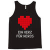 nerd shirt design  herz f&uuml;r nerds computer gaming fun big bang minecr Tank Top