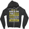 Legends Are Born In June Zipper Hoodie