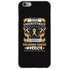 Never Underestimate the Strength of a Childhood Cancer Warrior iPhone 6/6s Case