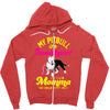 my pitbull is a sweetheart Zipper Hoodie