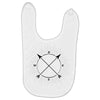 Compass Whit Circle Baby Bibs