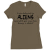 funny t shirt i was abducted by aliens &amp; all i got was this lousy t sh Ladies Fitted T-Shirt