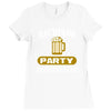 bachelor party drinking team wedding groomsmen bridal funny Ladies Fitted T-Shirt