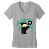 mo hawk ninja Women's V-Neck T-Shirt