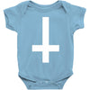 wasted youth inverted cross indie geek swag funny Baby Bodysuit