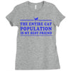 the entire cat population is my Ladies Fitted T-Shirt