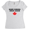 Make Canada Great Again Women's Triblend Scoop T-shirt