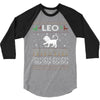 leo christmas ugly sweater 3/4 Sleeve Shirt