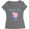 peppa pig brother pig Women's Triblend Scoop T-shirt