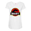 dracarys logo Maternity Scoop Neck T-shirt