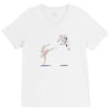swan kick V-Neck Tee