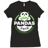vote pandas Ladies Fitted T-Shirt
