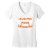 I Love Someone with Leukemia Cancer to The Moon and Back to Infinity Women's V-Neck T-Shirt