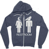 restroom for the recently deceased Zipper Hoodie
