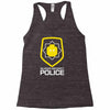 super secret police Racerback Tank