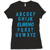 alphabet abc elemno Ladies Fitted T-Shirt