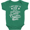 drink wine &amp; watch christmas movies Baby Bodysuit