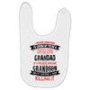 Super Cool Grandad Of A Freaking Awesome Grandson Baby Bibs