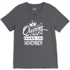 Queens Are Born In November V-Neck Tee