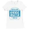 vote deez nuts Ladies Fitted T-Shirt