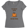 funny coffee Women's Triblend Scoop T-shirt