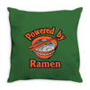powered by ramen Throw Pillow