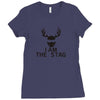 i am the stag stag night hen wedding mens Ladies Fitted T-Shirt