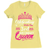 Celebrating With the 3rd Birthday Queen Ladies Fitted T-Shirt