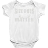 size does matter Baby Onesie