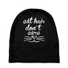 cat hair don't care cute crazy cat Baby Beanies