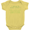 i before e grammar rule Baby Bodysuit