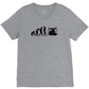 evolution of drummer V-Neck Tee