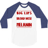 big lips natural hair 3/4 Sleeve Shirt