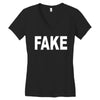 fake Women's V-Neck T-Shirt