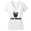 i eat vegans Women's V-Neck T-Shirt