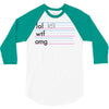 practice your texting 3/4 Sleeve Shirt