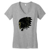 indian skull native american Women's V-Neck T-Shirt