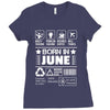 Born In June Ladies Fitted T-Shirt
