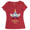 birthday unicorn family series birthday boy Women's Triblend Scoop T-shirt